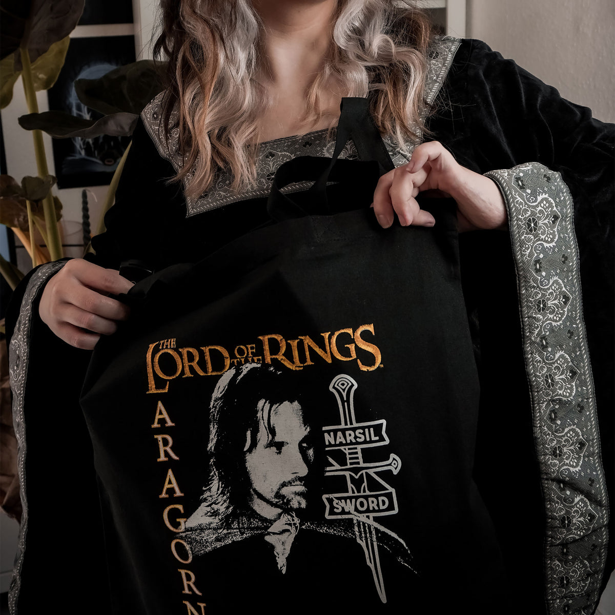 Productafbeelding Lord of the Rings - Aragorn jute tas zwart