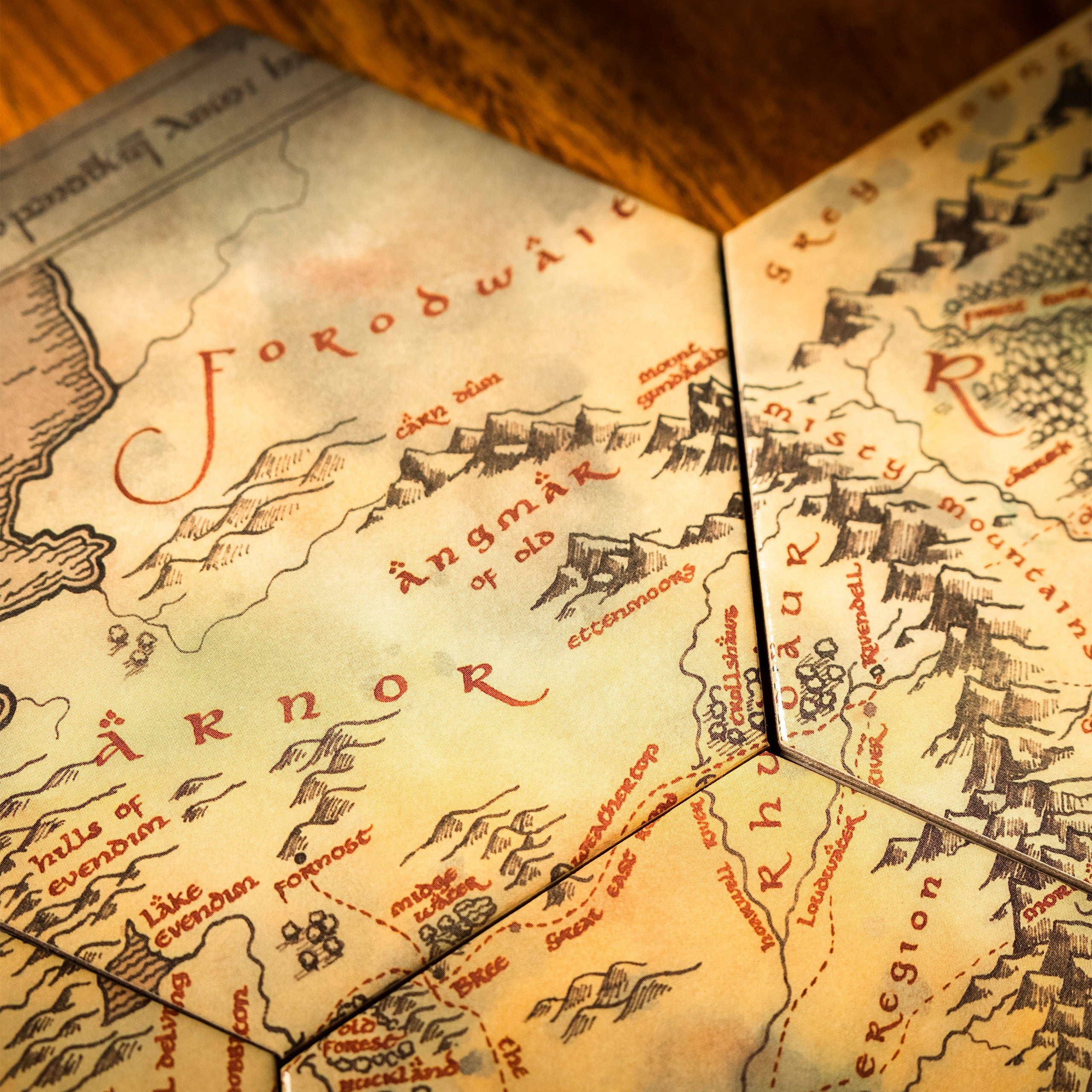 Productafbeelding The Lord of the Rings - Midden-aarde Kaart Onderzetters Set van 12