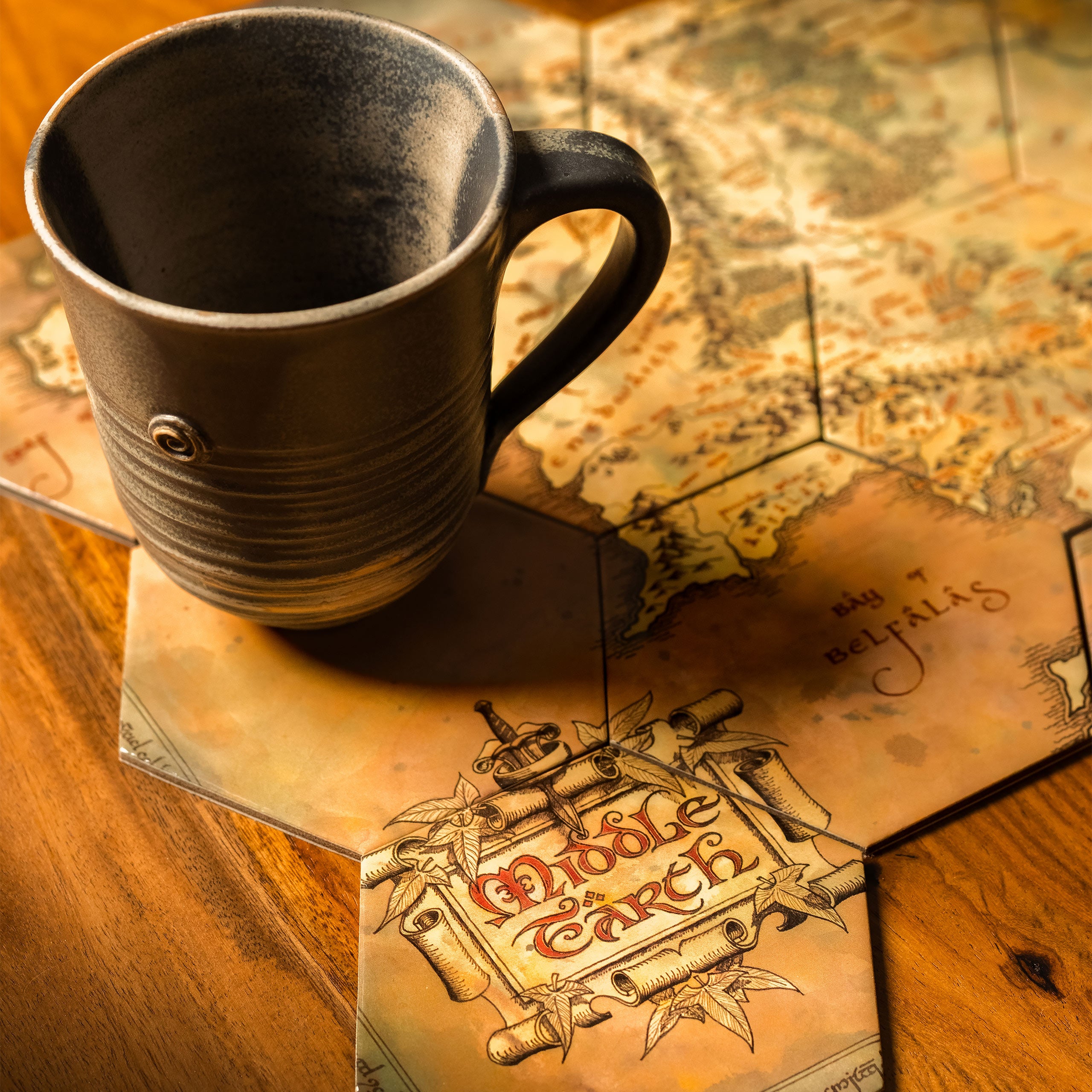 Productafbeelding The Lord of the Rings - Midden-aarde Kaart Onderzetters Set van 12