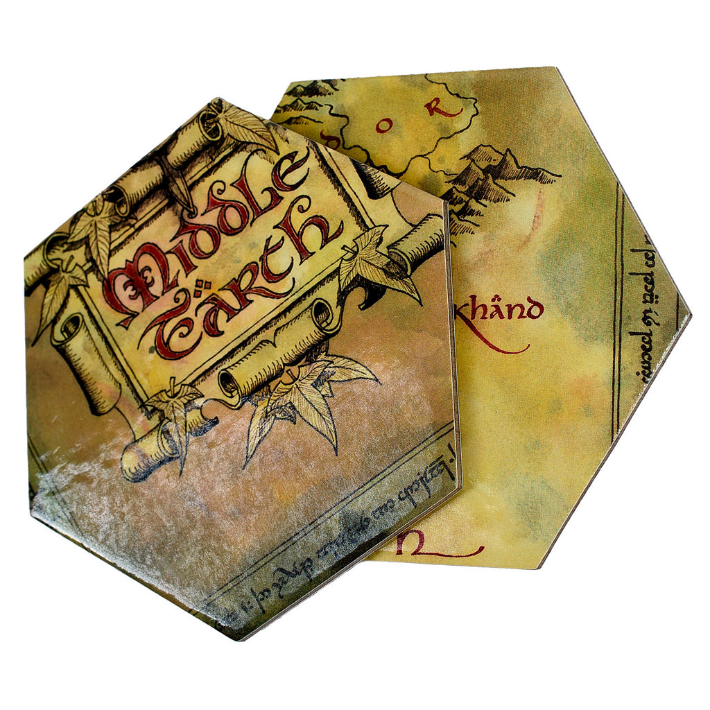 Productafbeelding The Lord of the Rings - Midden-aarde Kaart Onderzetters Set van 12