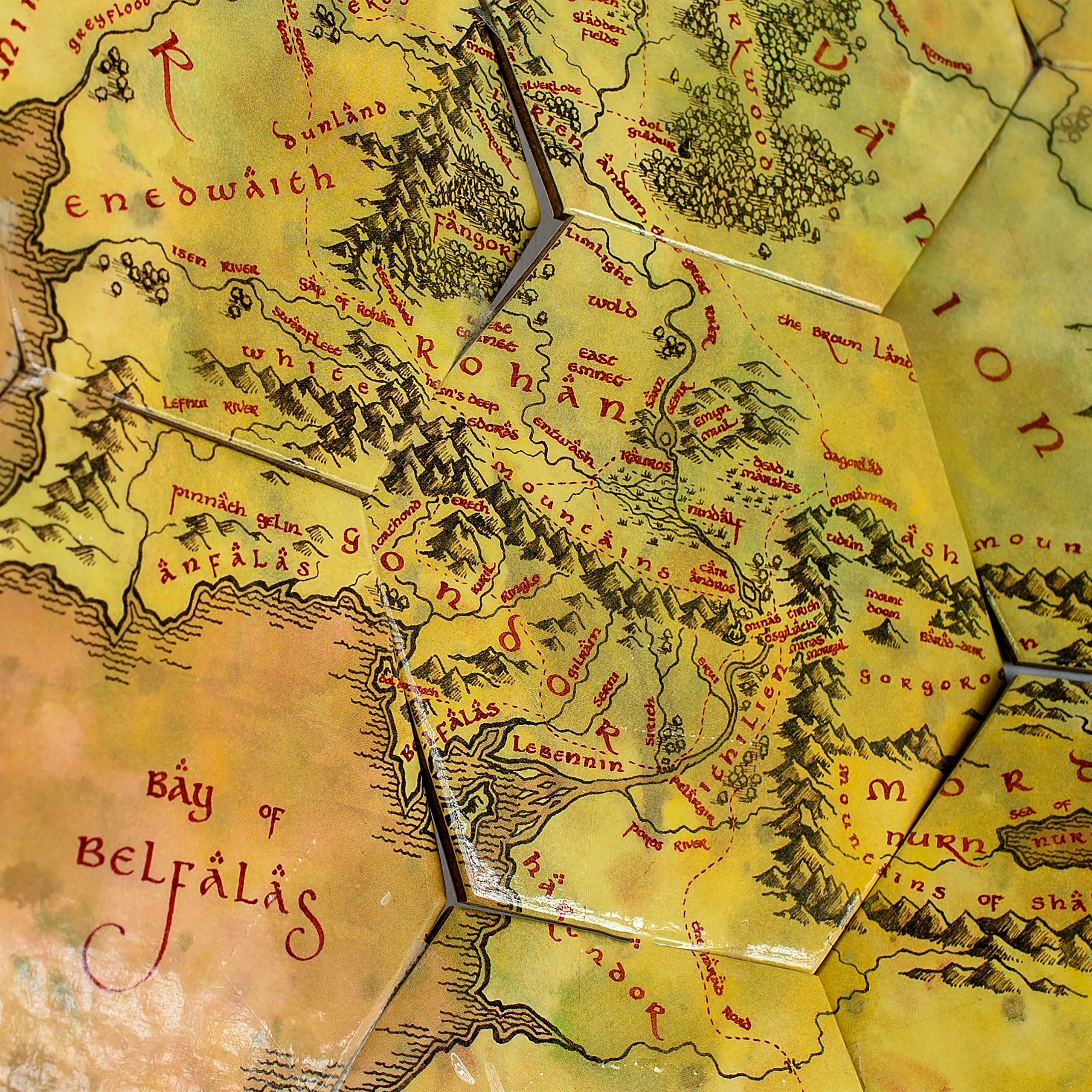 Productafbeelding The Lord of the Rings - Midden-aarde Kaart Onderzetters Set van 12