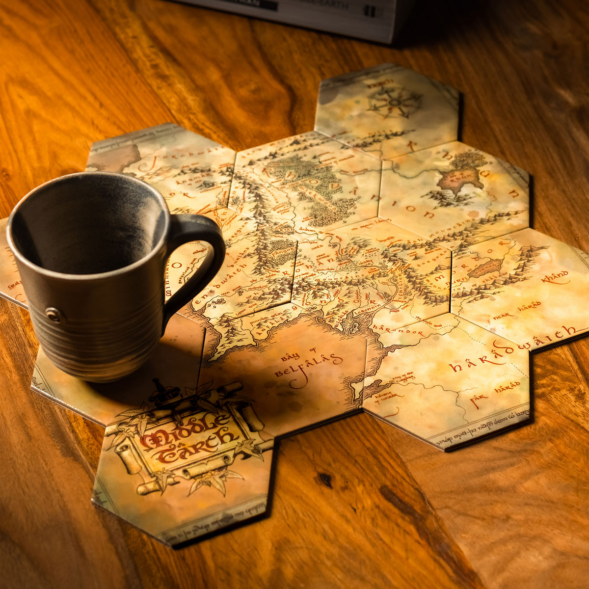 Productafbeelding The Lord of the Rings - Midden-aarde Kaart Onderzetters Set van 12