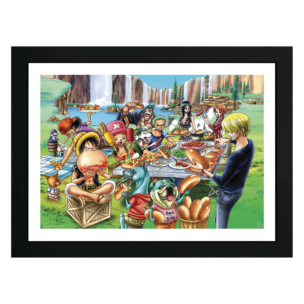 Productafbeelding One Piece - Hot-Dog Party Muurschildering