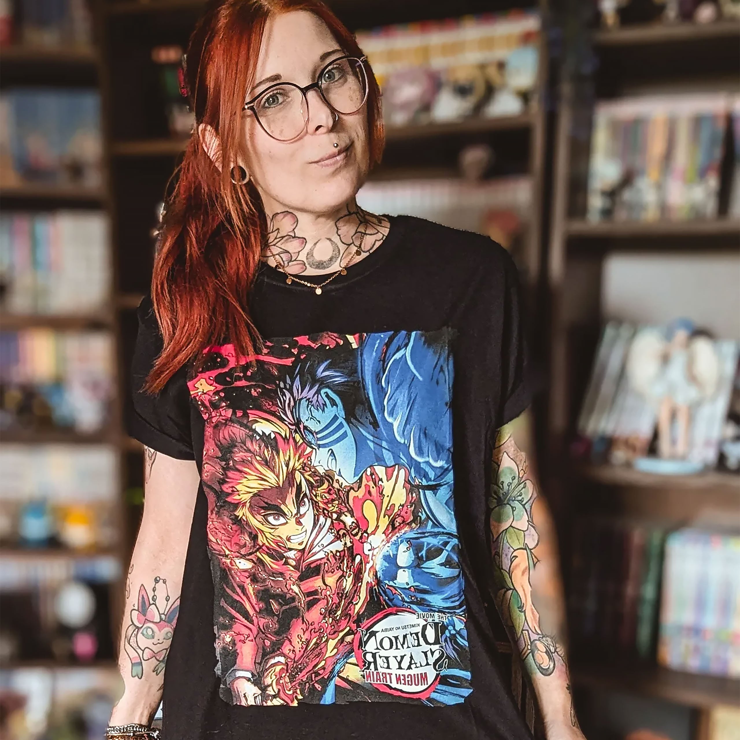 Productafbeelding Demon Slayer - Rengoku vs. Akaza T-Shirt Zwart