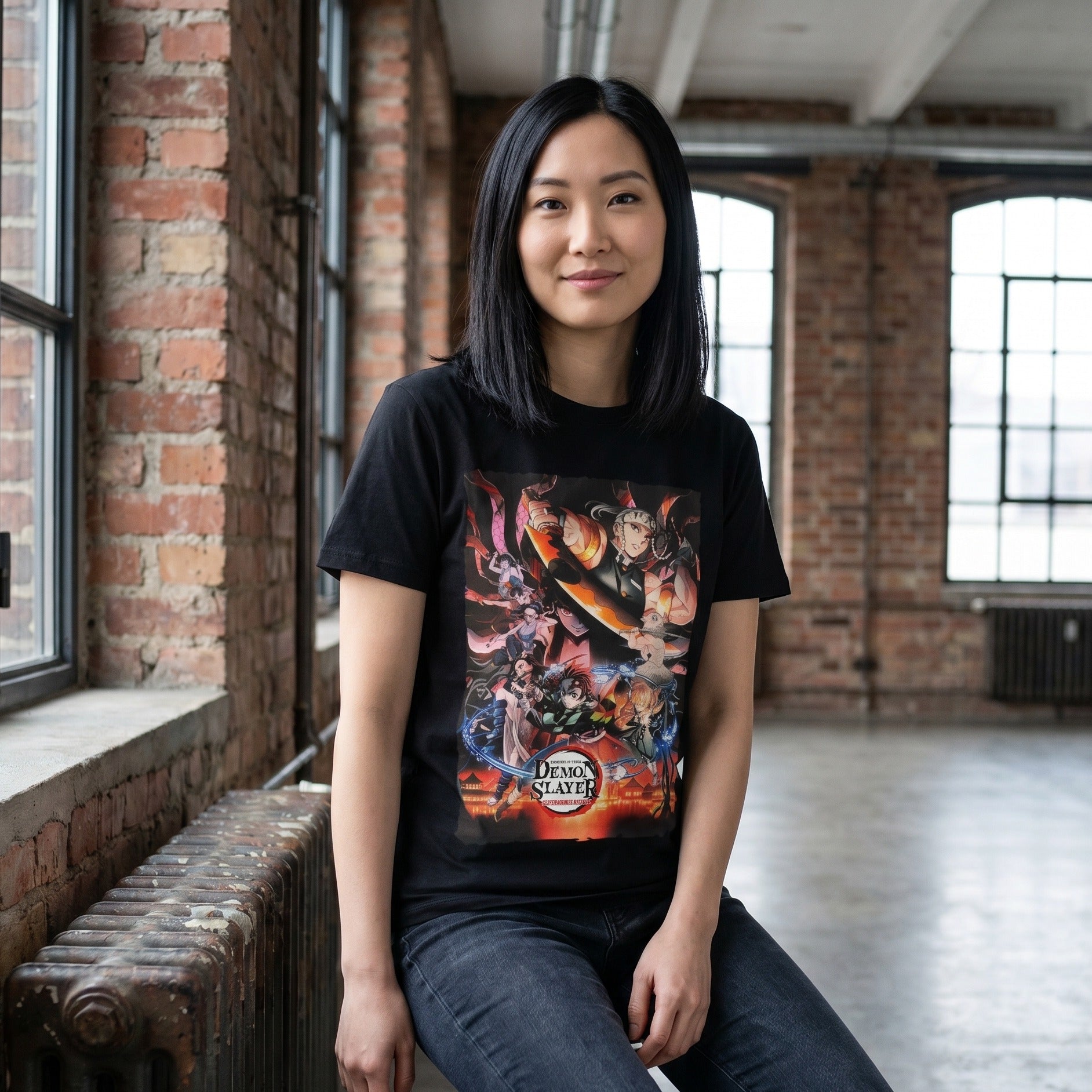 Productafbeelding Demon Slayer - Personages T-Shirt zwart