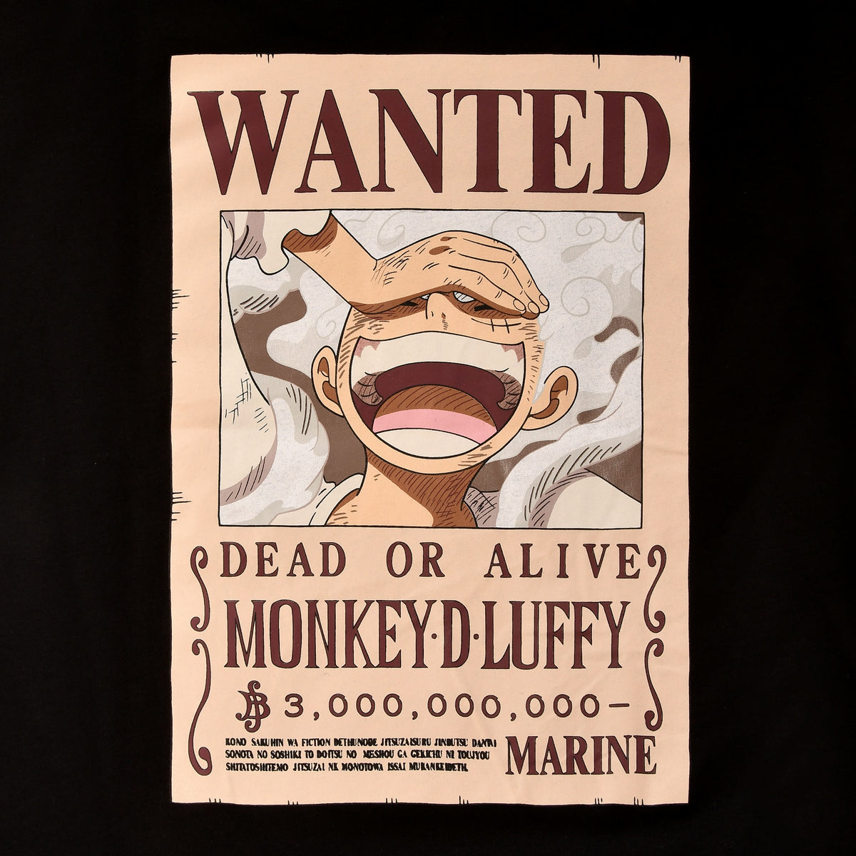 Productafbeelding One Piece: Gear 5 - Wanted Luffy Zwart T-Shirt