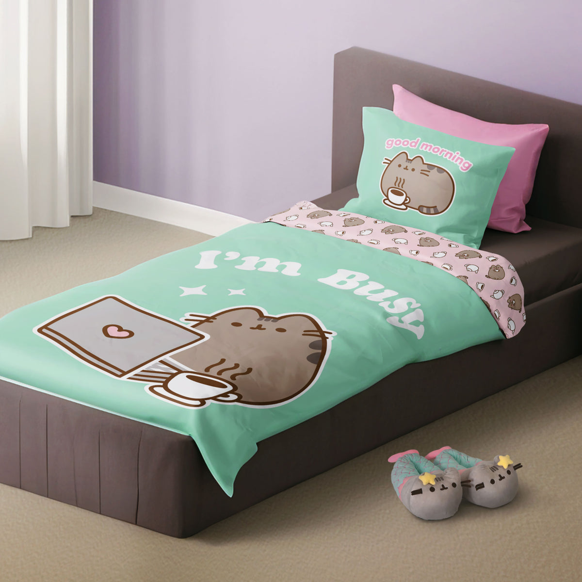 Productafbeelding Pusheen - Omkeerbaar beddengoed met Glow in the Dark effect