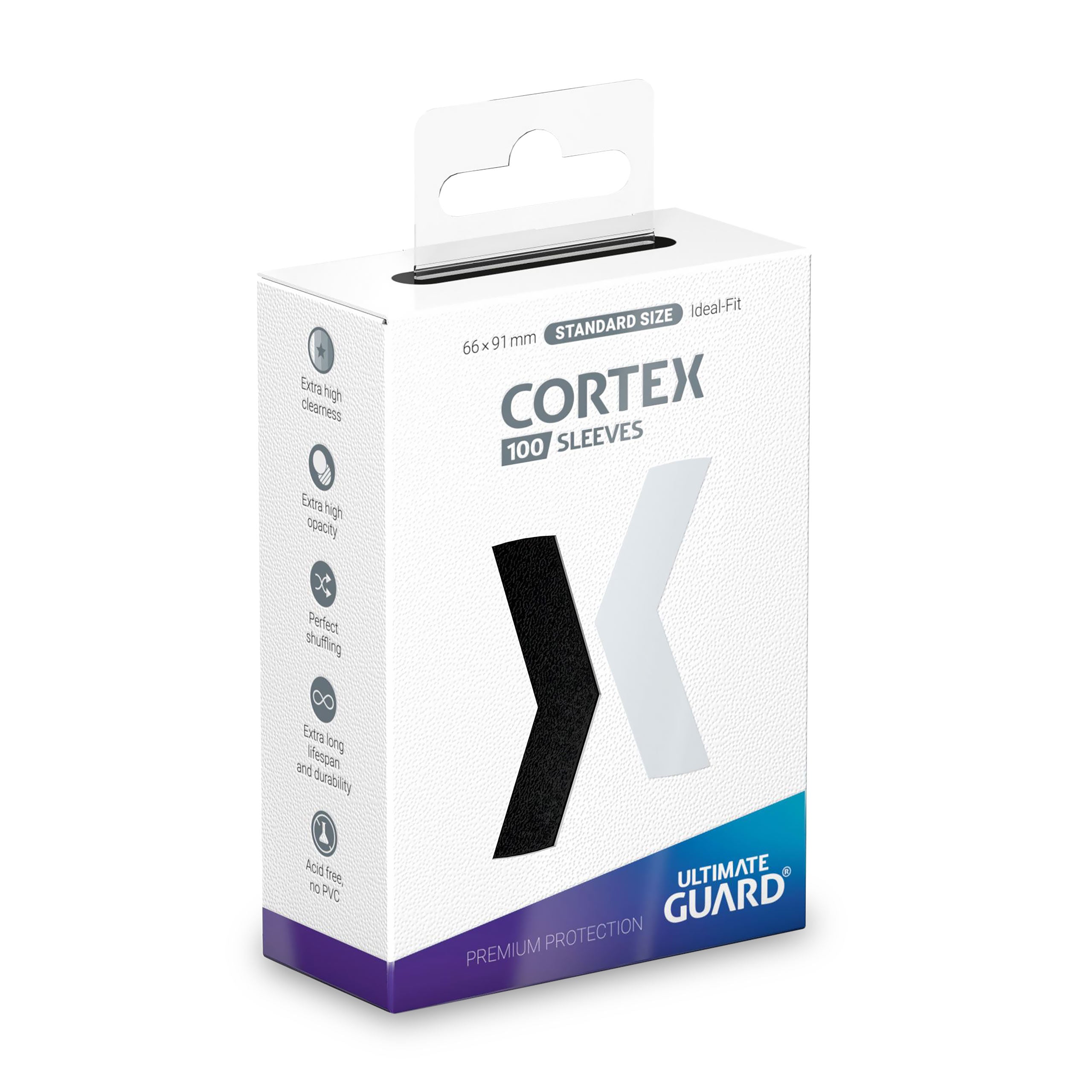 Productafbeelding Cortex Kaartenhoezen Zwart 100 Stuks Ultimate Guard voor TCG Standaardformaat