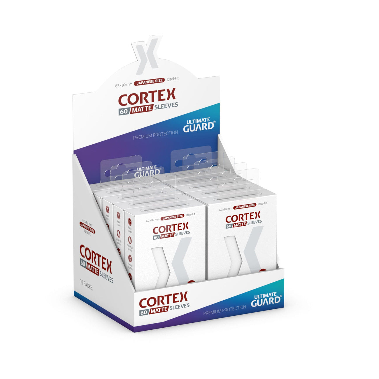 Productafbeelding Cortex kaarthoezen mat-wit 60-pack – Ultimate Guard, Japanse maat