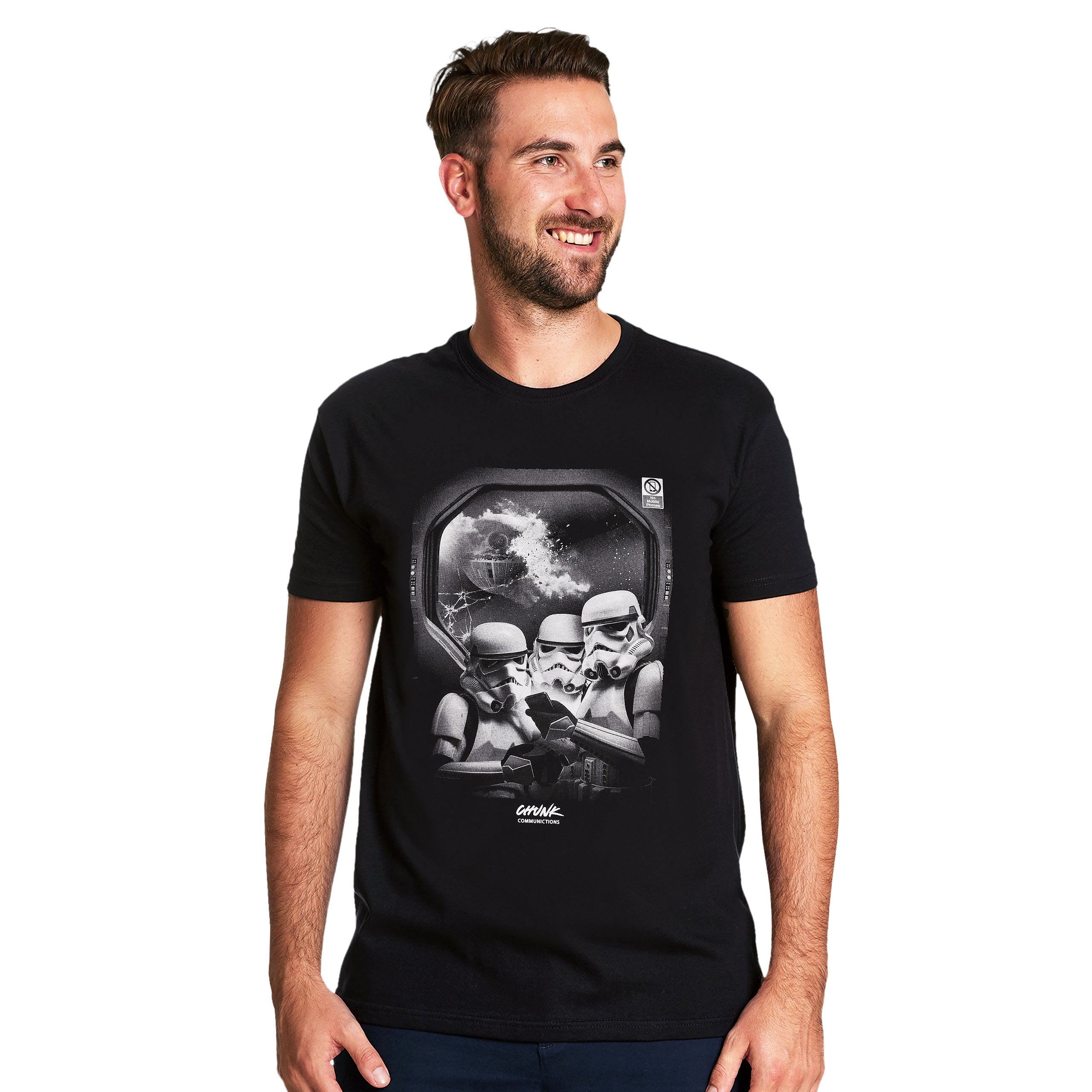 Productafbeelding No Phones! T-shirt voor Star Wars Fans zwart
