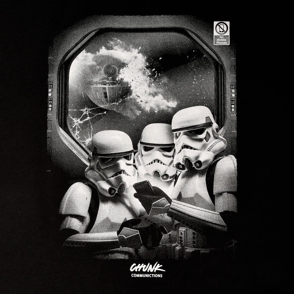 Productafbeelding No Phones! T-shirt voor Star Wars Fans zwart