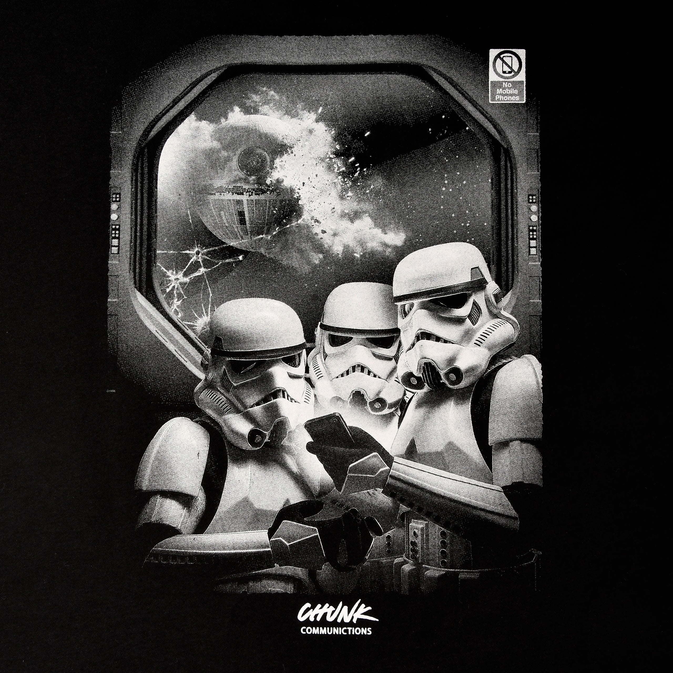 Productafbeelding No Phones! T-shirt voor Star Wars Fans zwart