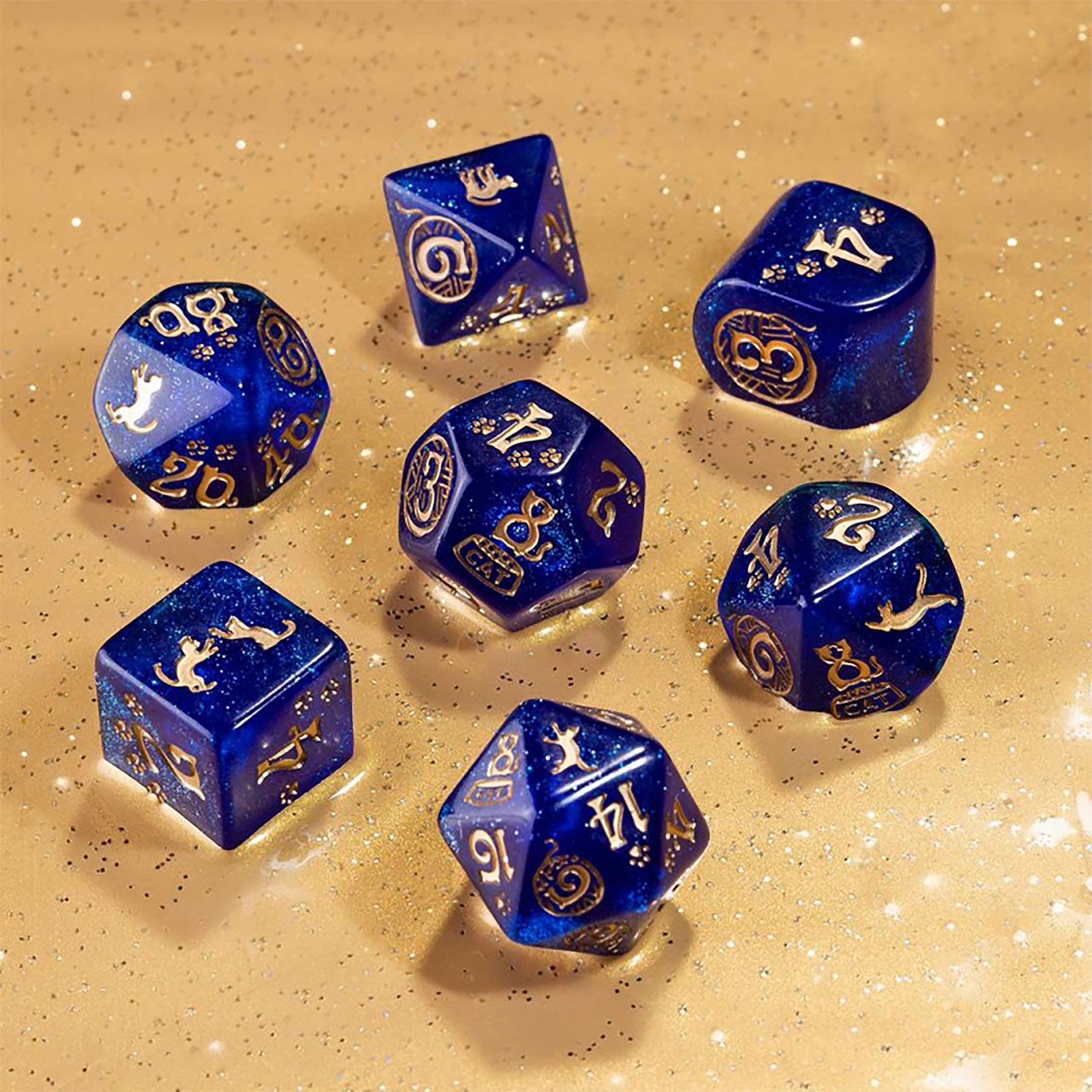 Productafbeelding Cats Meowster Modern RPG Dobbelset 7-delig