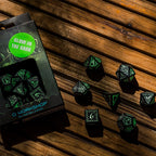 Productafbeelding Elvish RPG Dobbelsteen Set 7dlg Glow in The Dark Editie