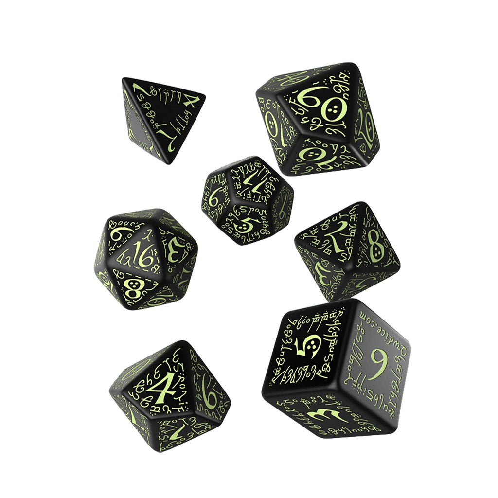 Productafbeelding Elvish RPG Dobbelsteen Set 7dlg Glow in The Dark Editie