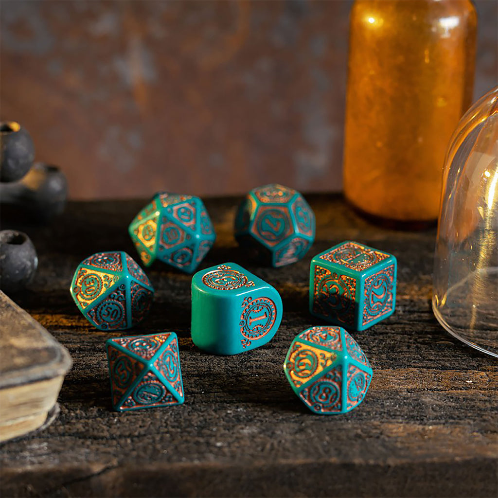 Productafbeelding Steampunk Clockwork Nautical Apparatus Modern RPG Dobbelset 7-delig