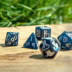 Productafbeelding Schitterende Lama Dobbelset 7-delig blauw-wit