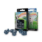 Productafbeelding Schitterende Lama Dobbelset 7-delig blauw-wit
