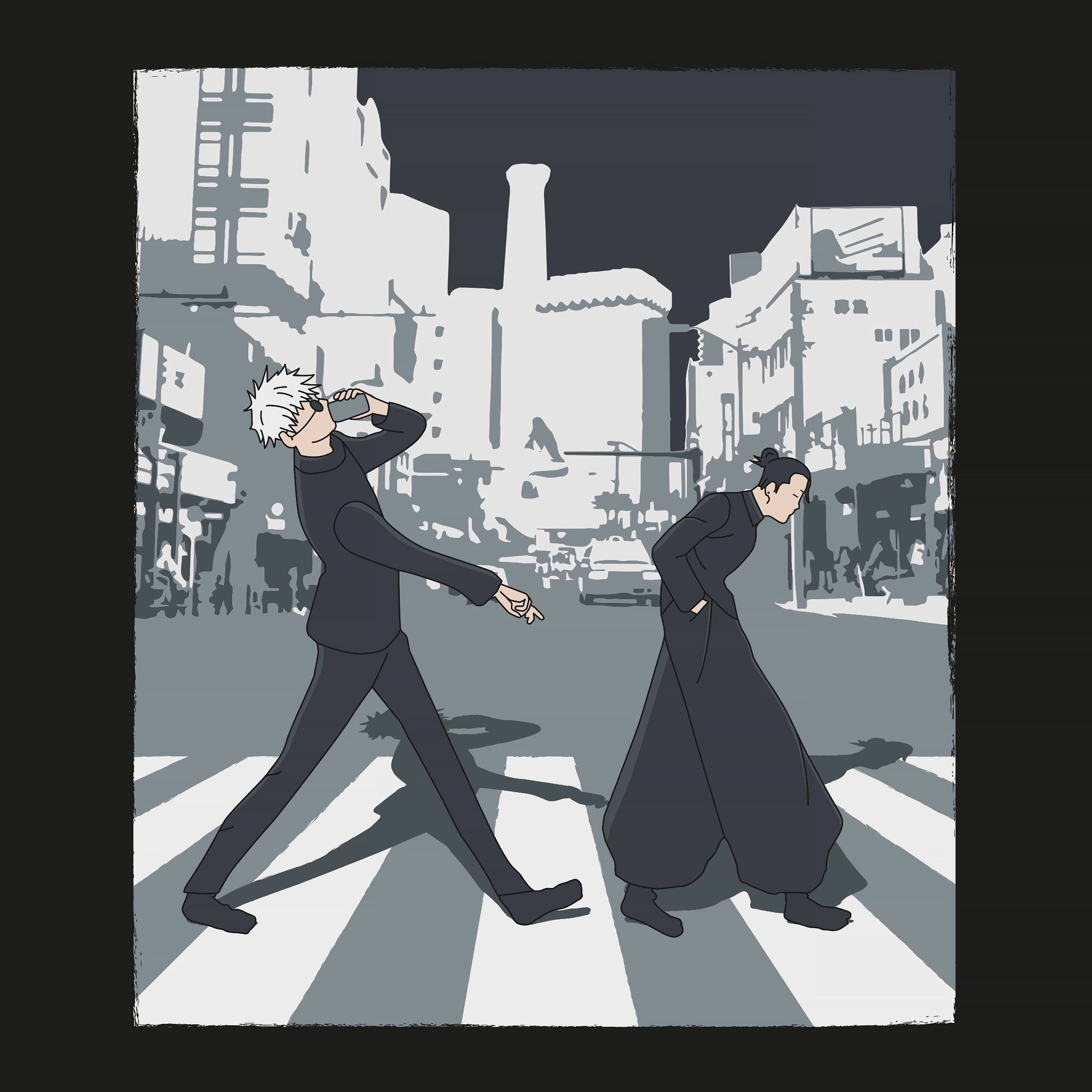 Productafbeelding Crosswalk T-shirt voor Jujutsu Kaisen fans zwart