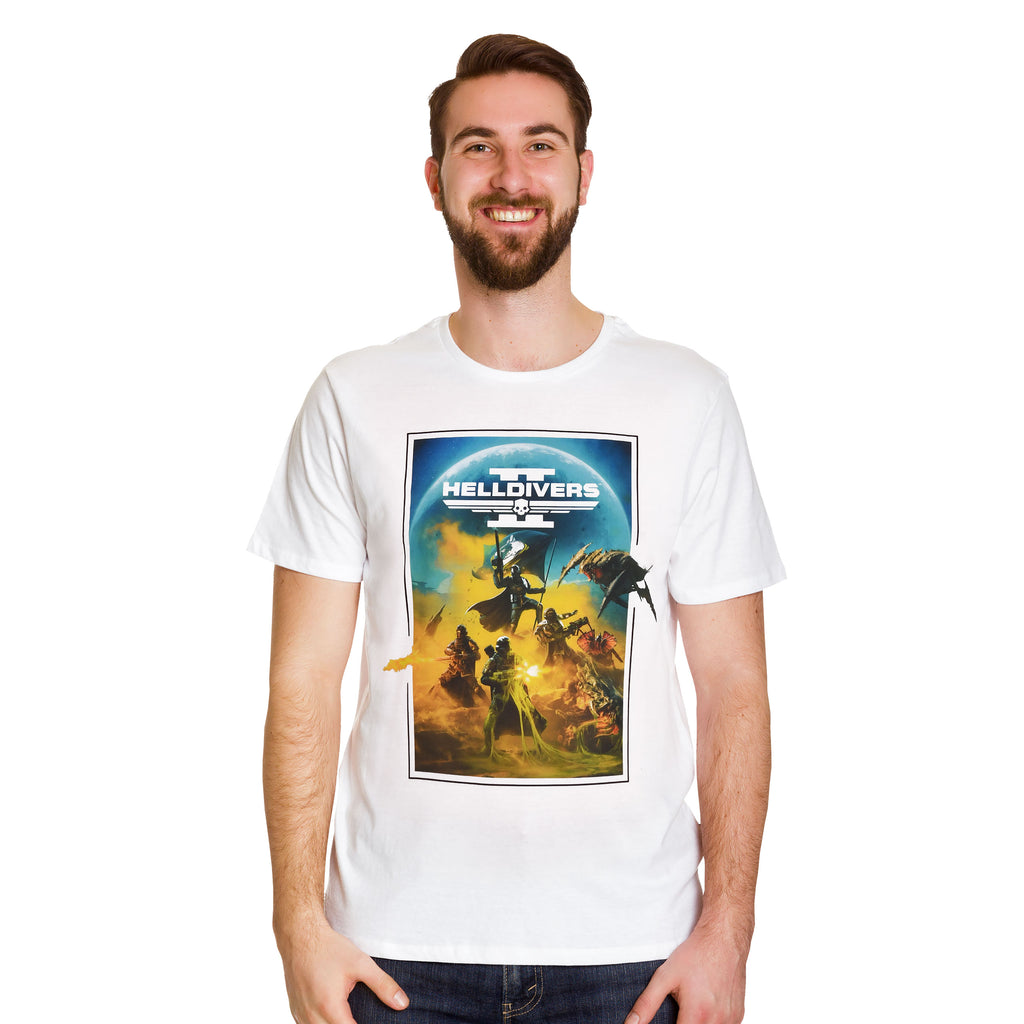 Productafbeelding Helldivers 2 - Key Art T-Shirt wit