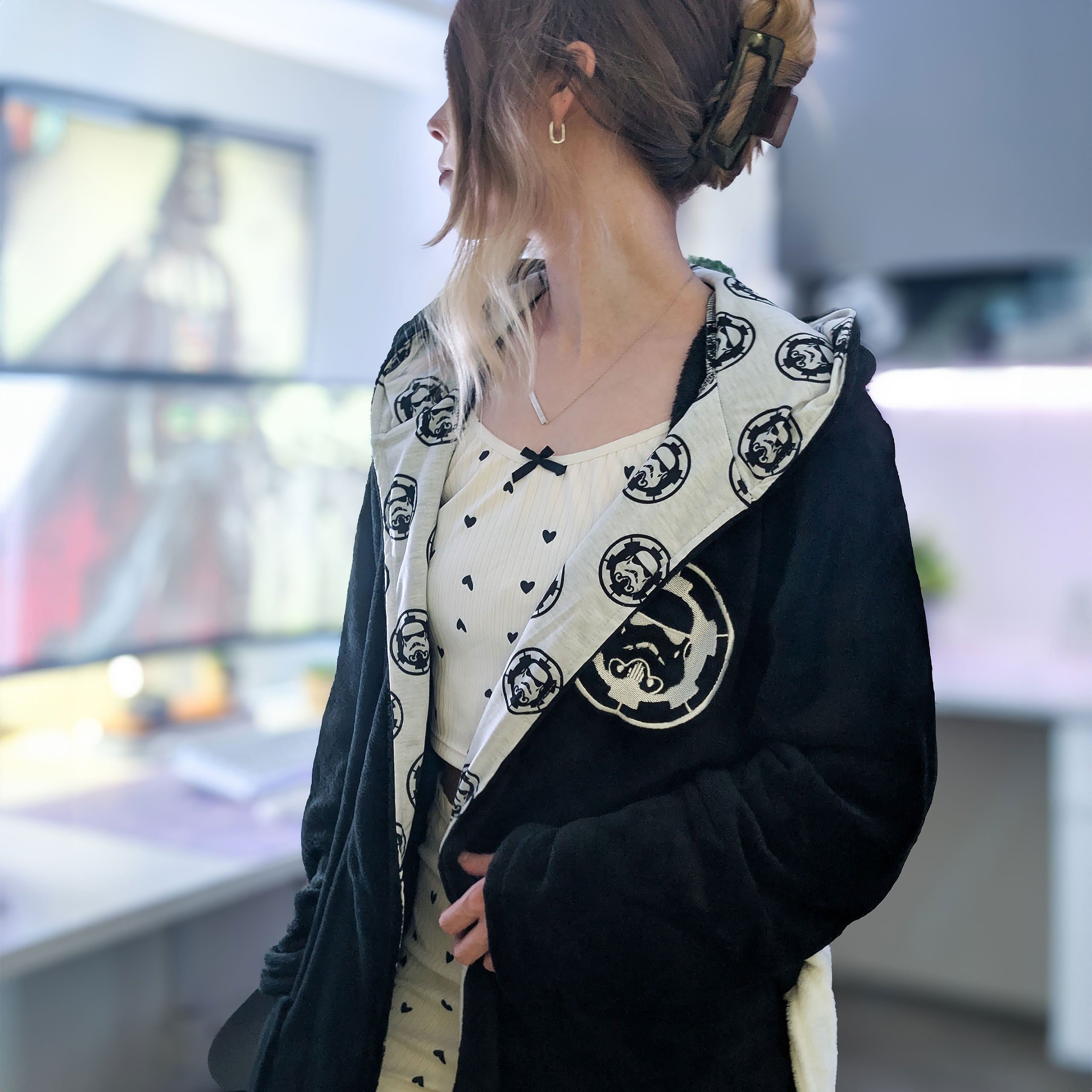 Productafbeelding Star Wars - Stormtrooper badjas zwart-wit