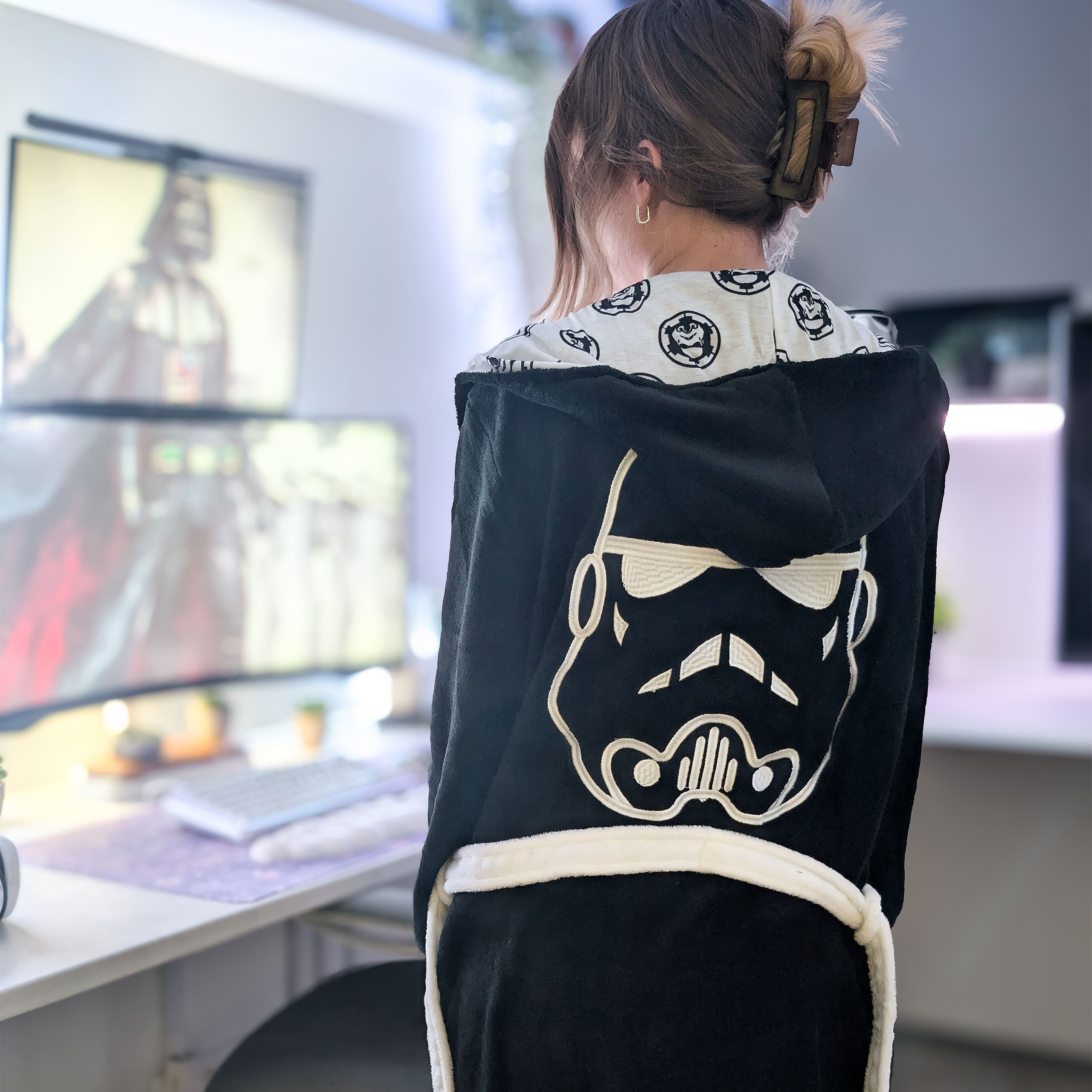 Productafbeelding Star Wars - Stormtrooper badjas zwart-wit