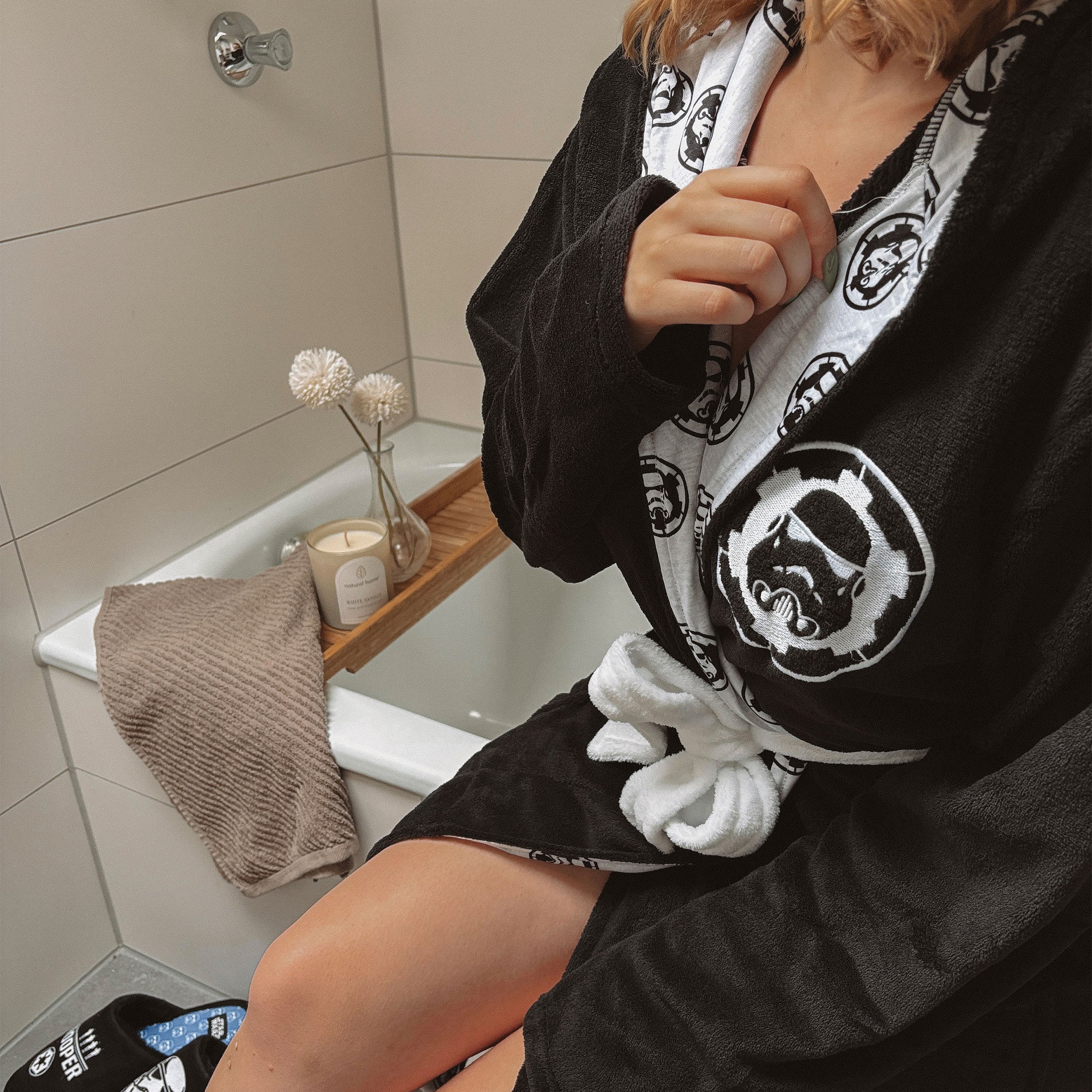 Productafbeelding Star Wars - Stormtrooper badjas zwart-wit