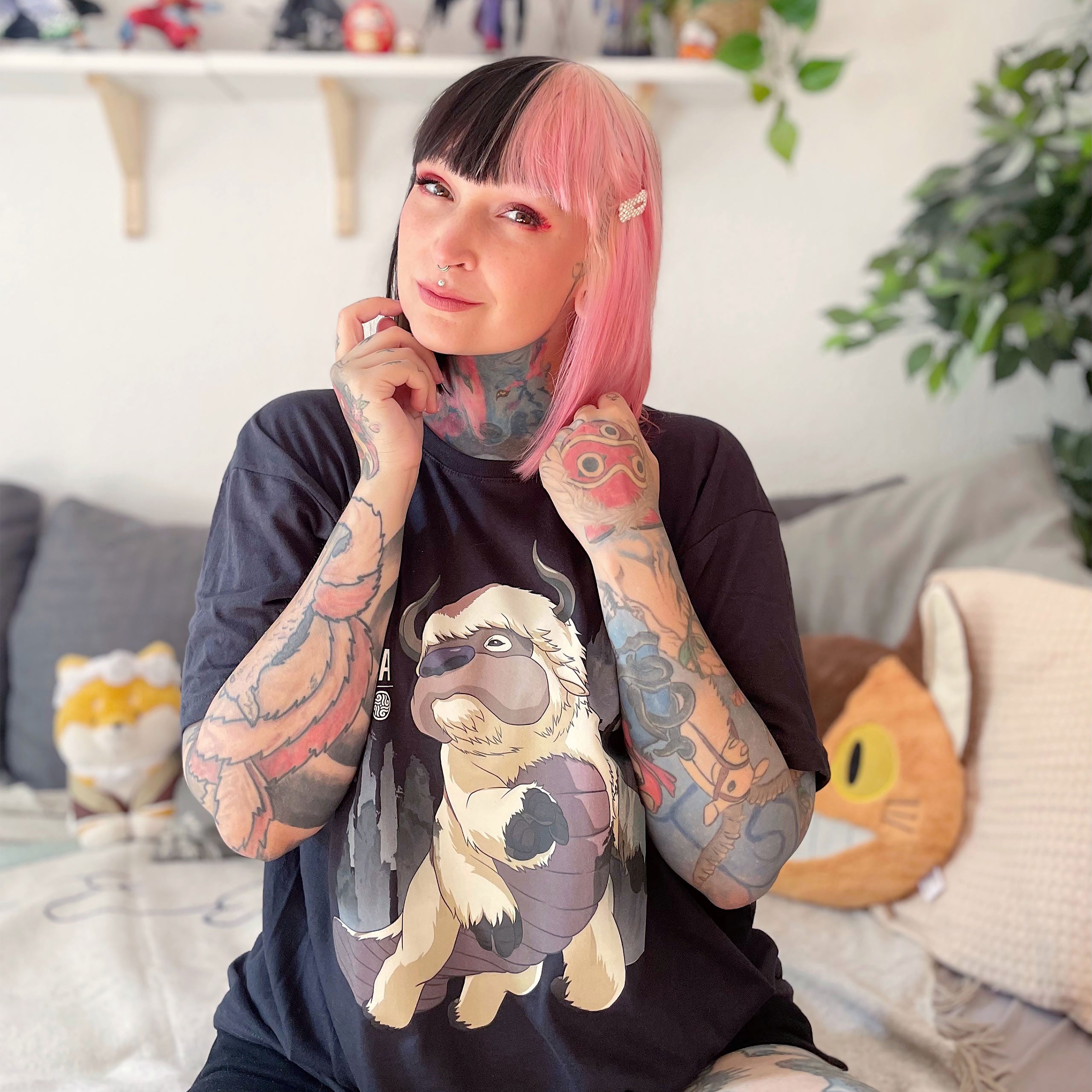 Productafbeelding Avatar De Laatste Luchtmeester - Vliegende Appa T-Shirt Zwart