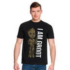 Productafbeelding Guardians of the Galaxy - Ik ben Groot Portret T-shirt zwart