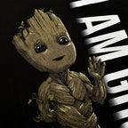 Productafbeelding Guardians of the Galaxy - Ik ben Groot Portret T-shirt zwart