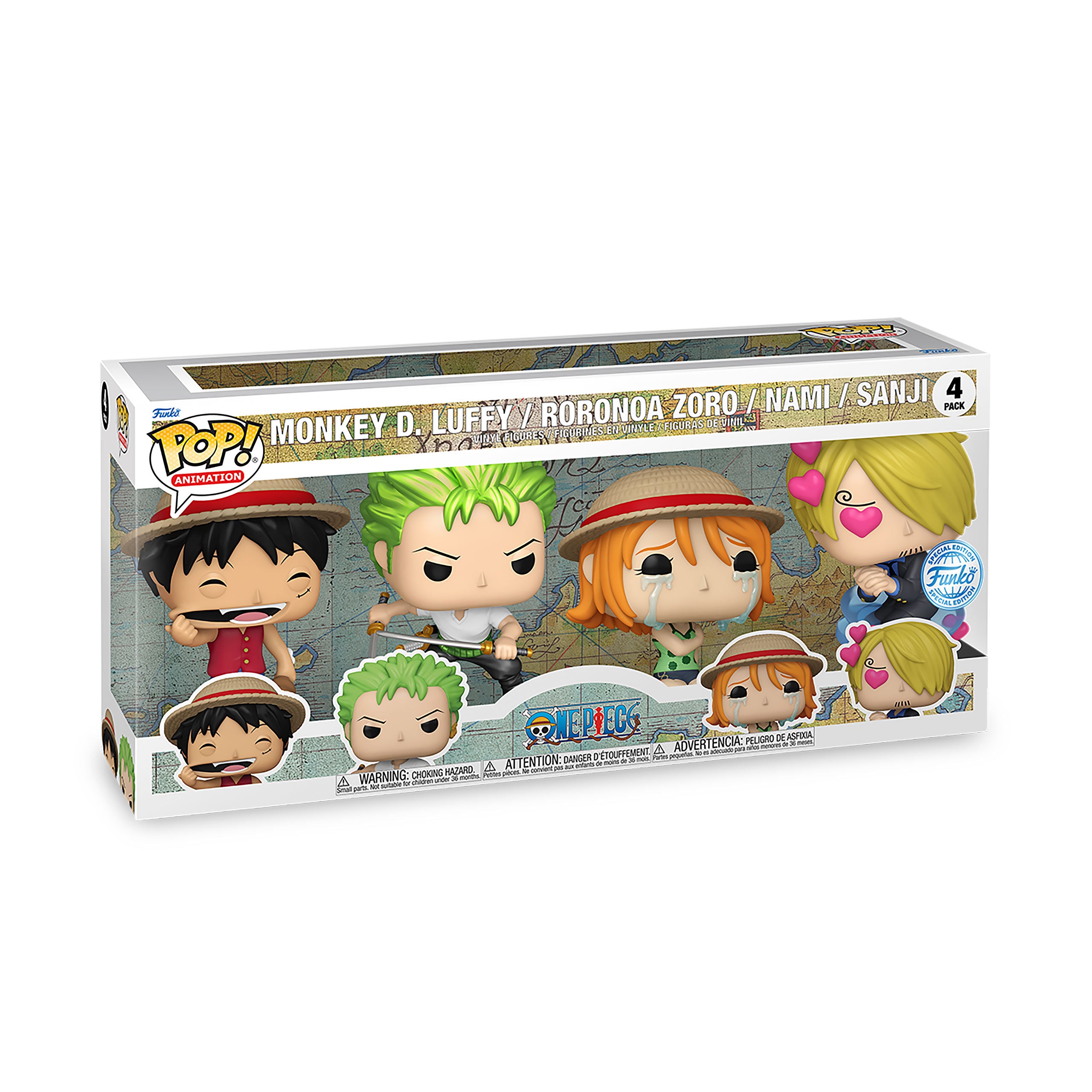 Productafbeelding One Piece - Refresh Funko Pocket Pop 4 Figuren Set