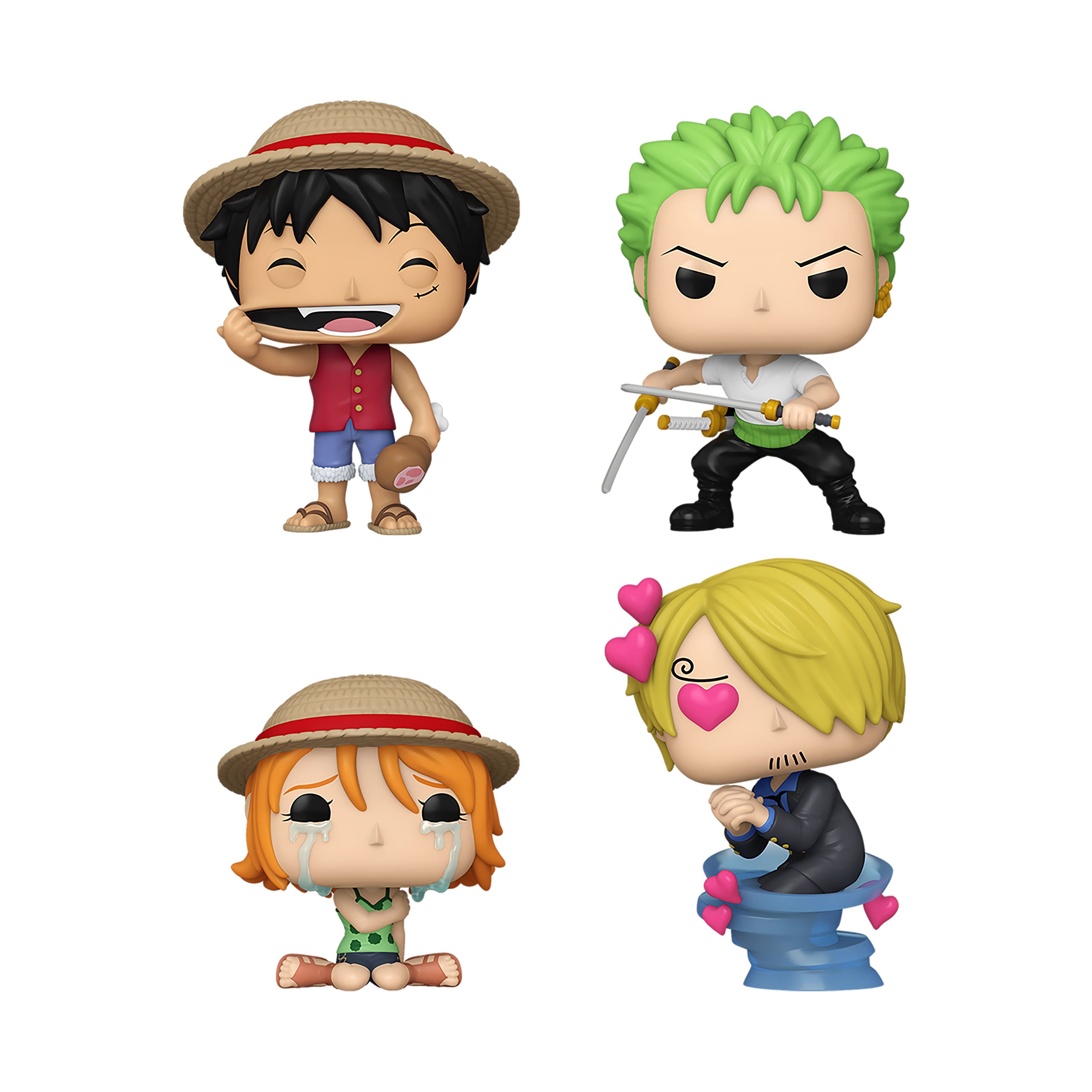 Productafbeelding One Piece - Refresh Funko Pocket Pop 4 Figuren Set