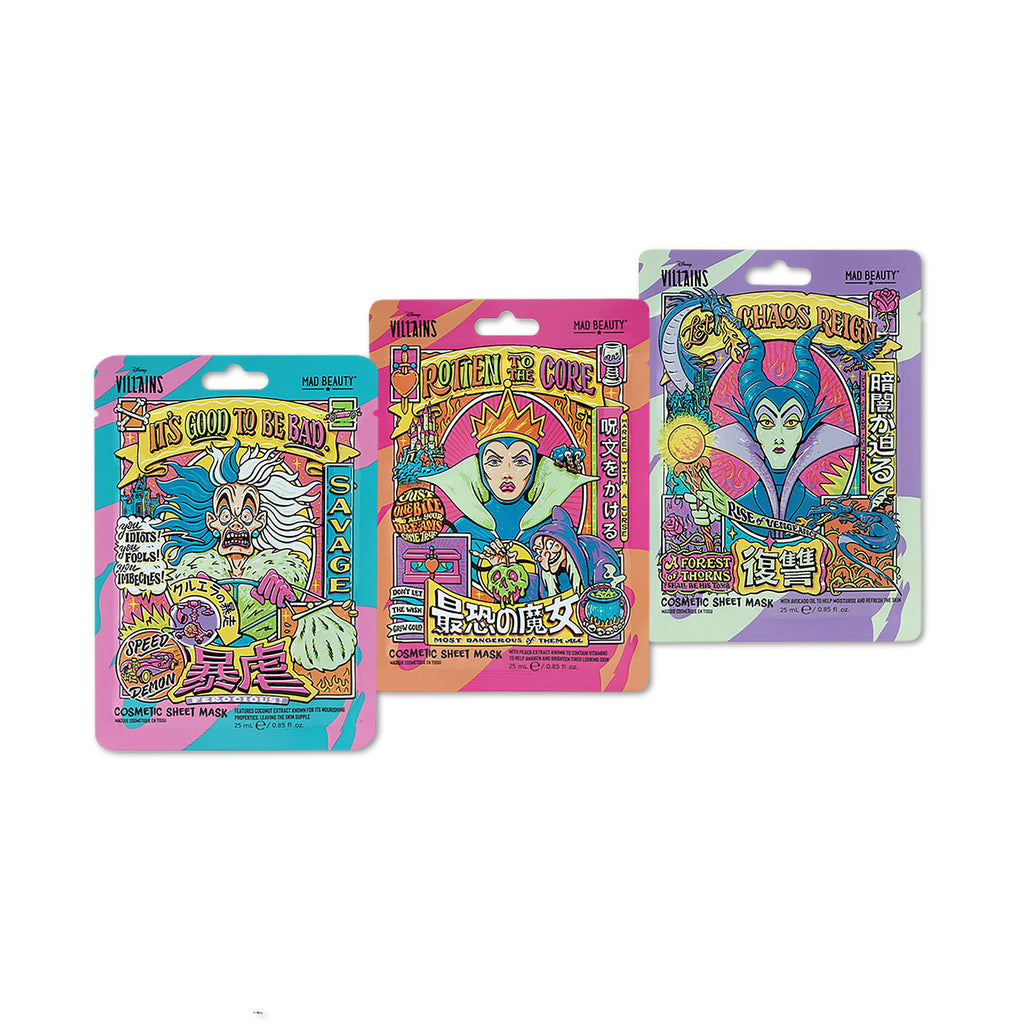 Productafbeelding Villains - Set van 3 sheetmaskers