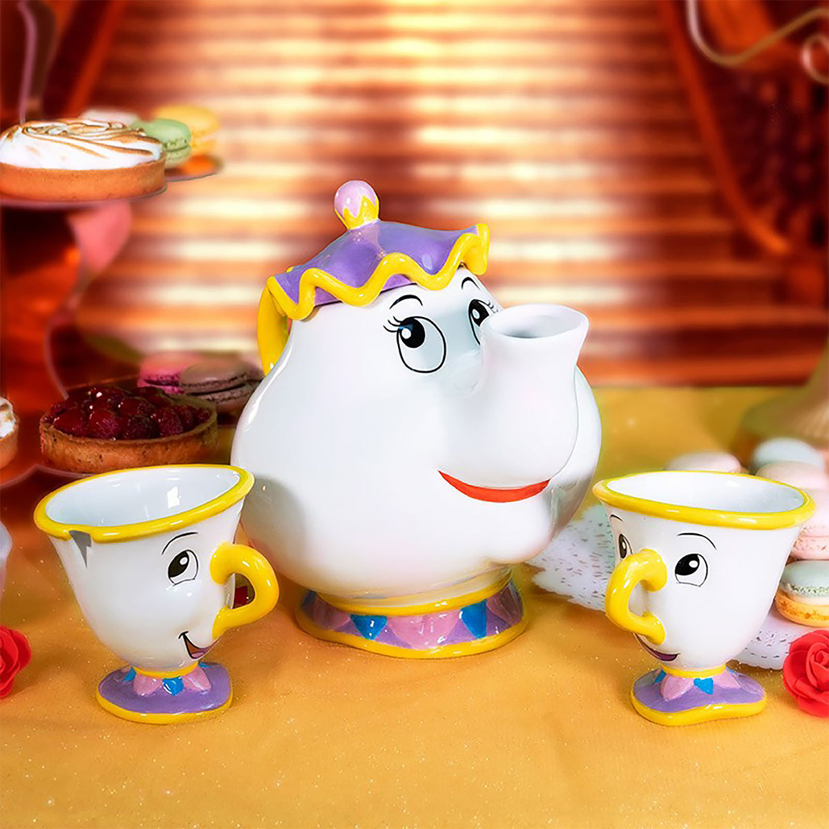 Productafbeelding Beauty and the Beast - Mevrouw Potts en Chip 3-delige theeset