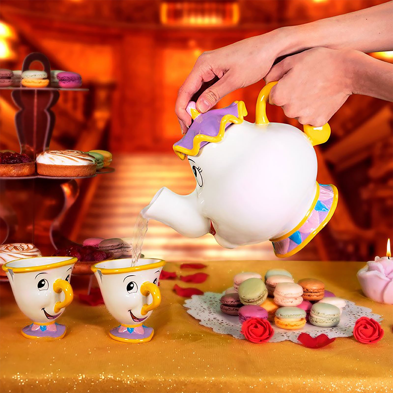 Productafbeelding Beauty and the Beast - Mevrouw Potts en Chip 3-delige theeset