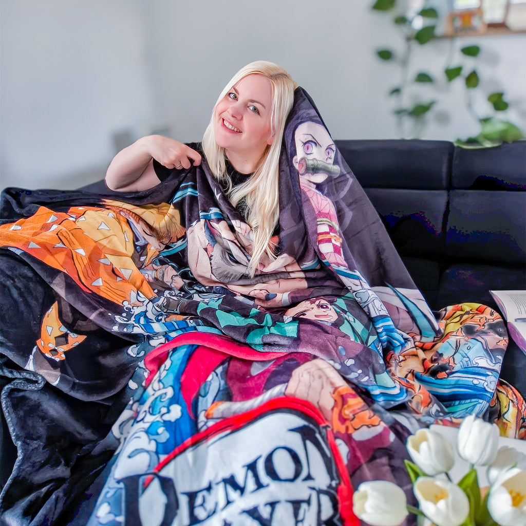 Productafbeelding Demon Slayer - Groep Fleece Dekentje