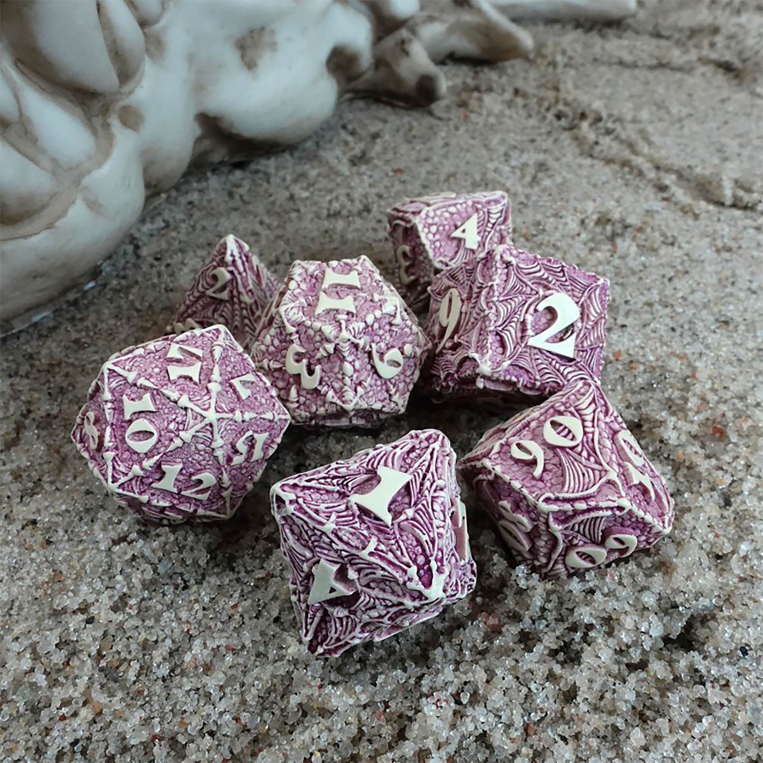 Productafbeelding Dracopolis - De Yucatan Featherwing Dobbelsteen Set 7-delig