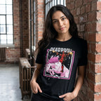 Productafbeelding Deadpool - Pink Unicorn Ride T-shirt zwart