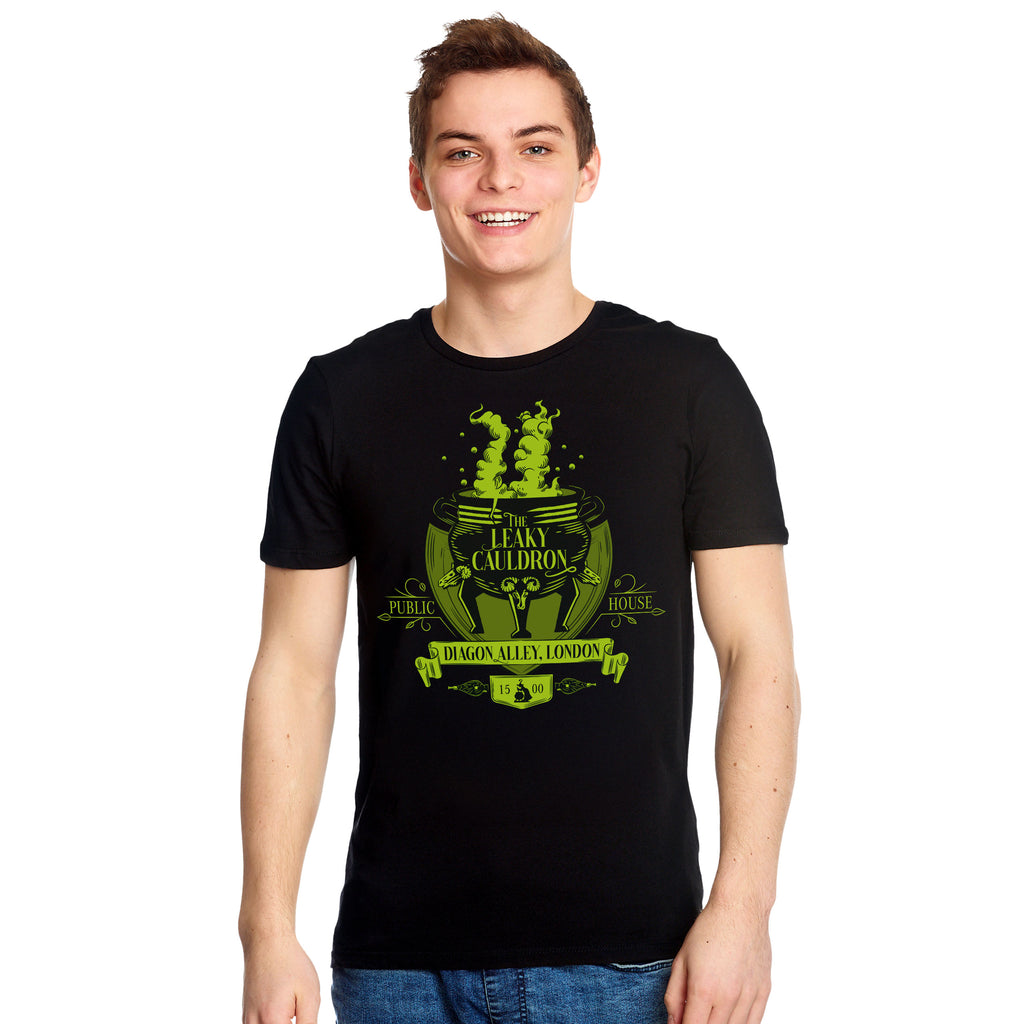Productafbeelding Zwarte T-Shirt Lekkende Ketel - Harry Potter