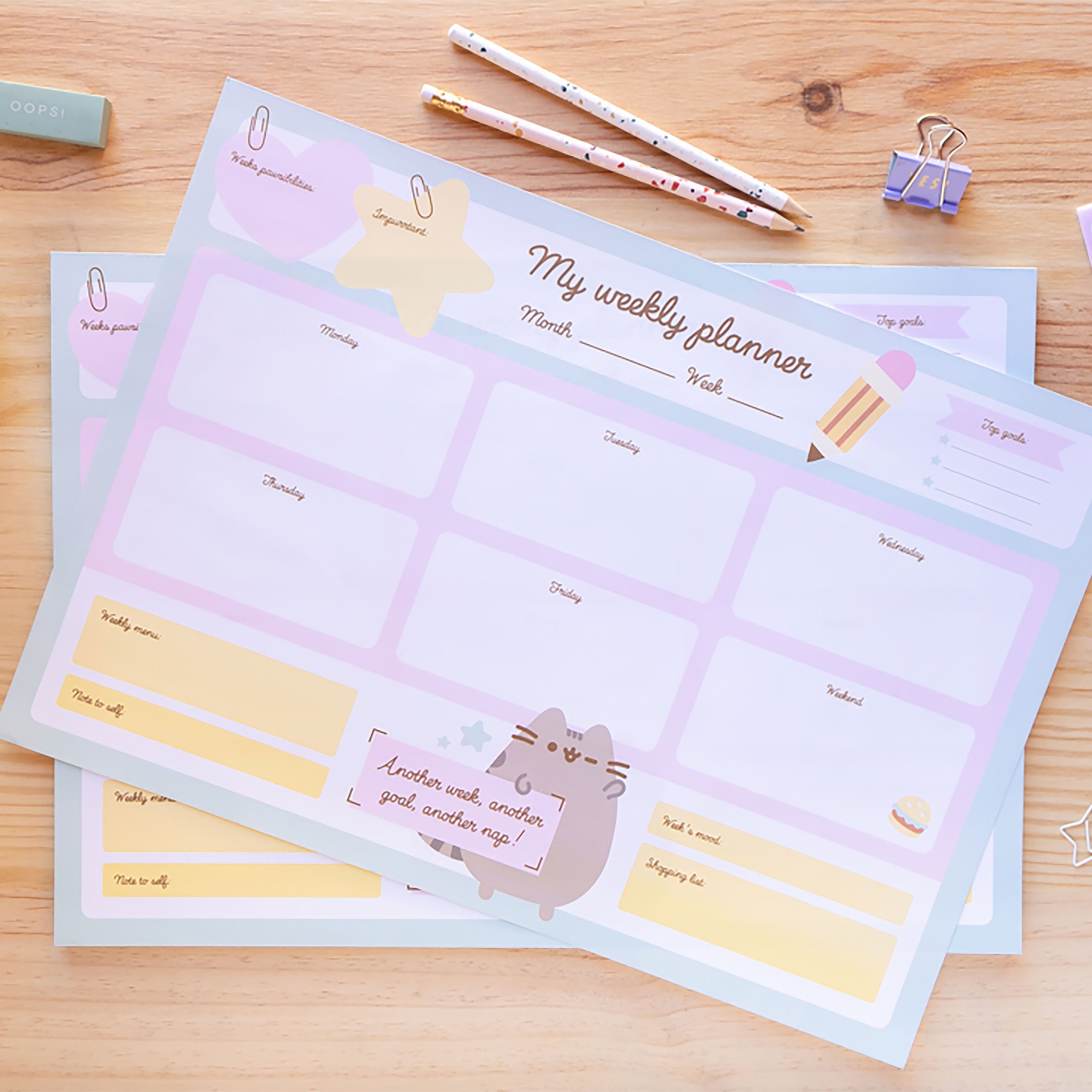 Productafbeelding Pusheen - Eten en Slapen Weekplanner