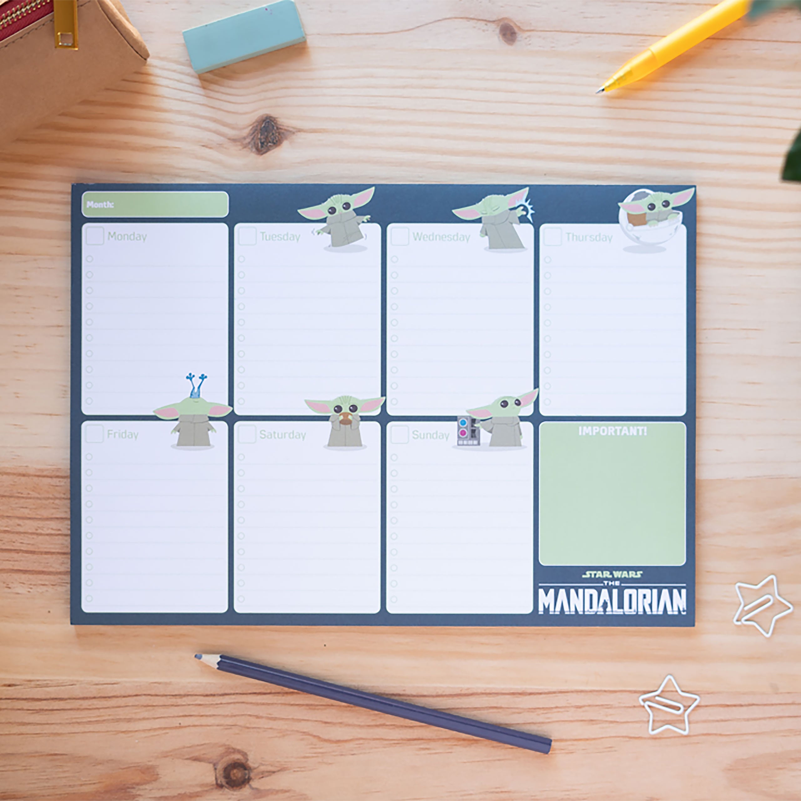 Productafbeelding Grogu Weekplanner - Star Wars The Mandalorian