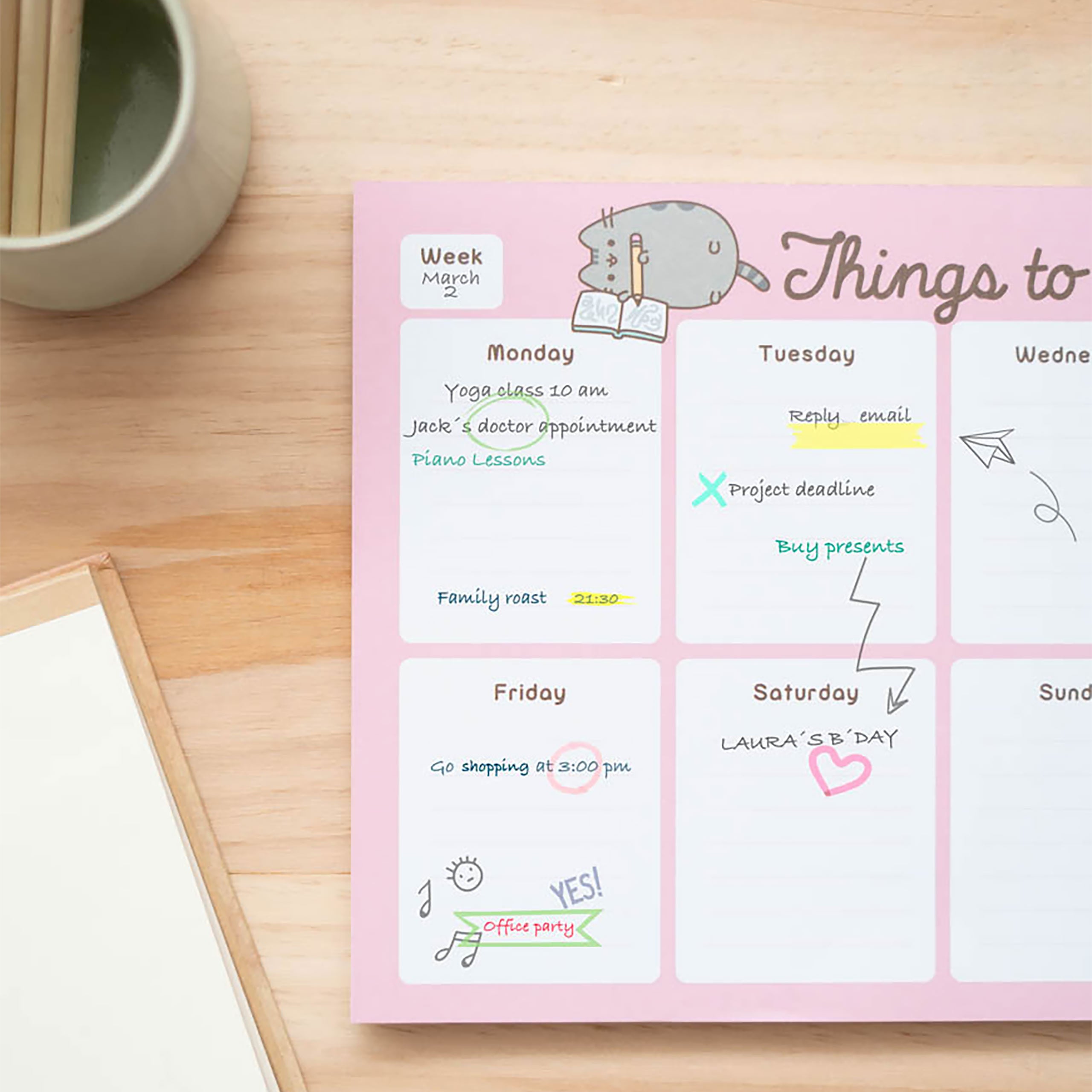 Productafbeelding Pusheen - Dingen om later te doen Weekplanner