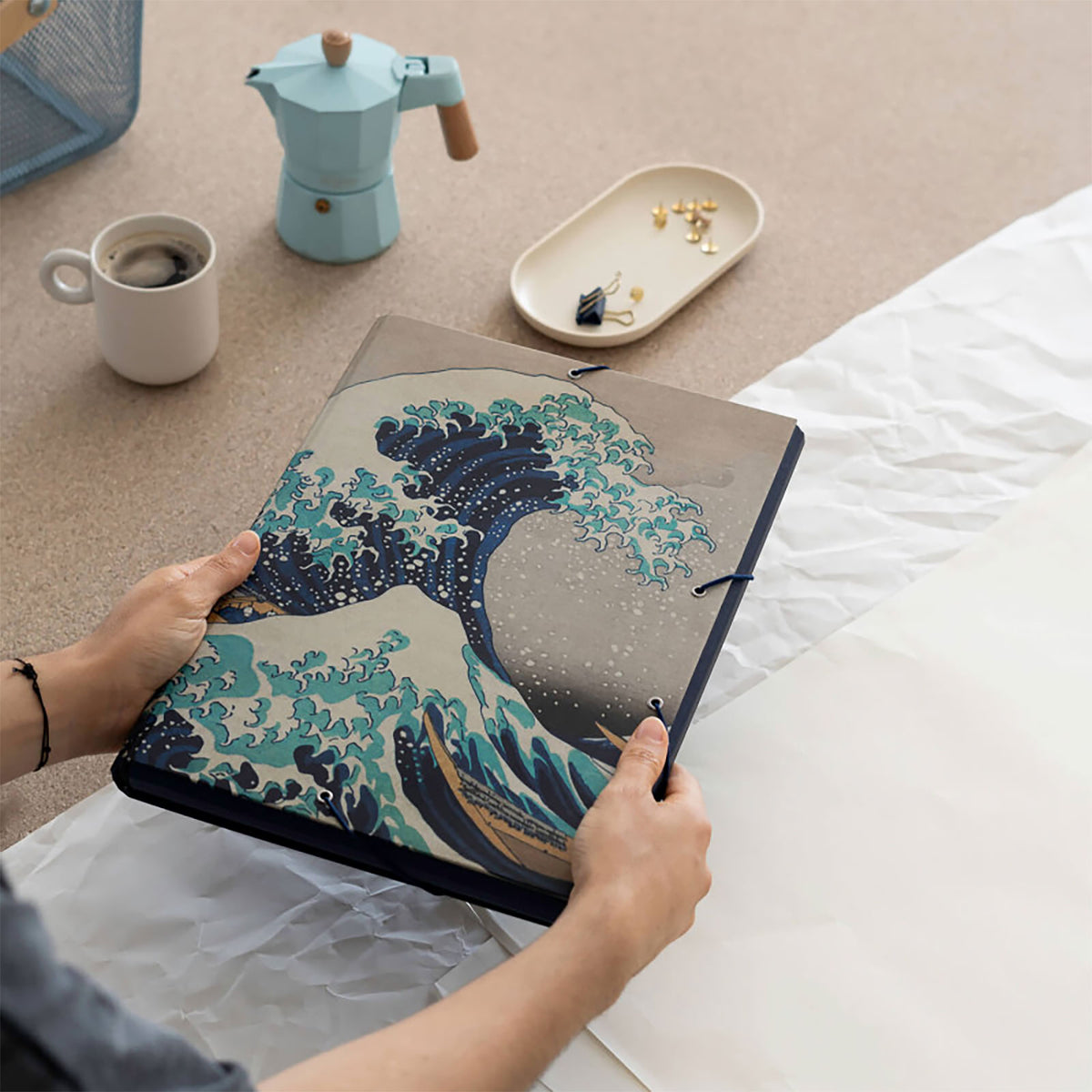 Productafbeelding De Grote Golf van Kanagawa - Katsushika Hokusai Documentenmap