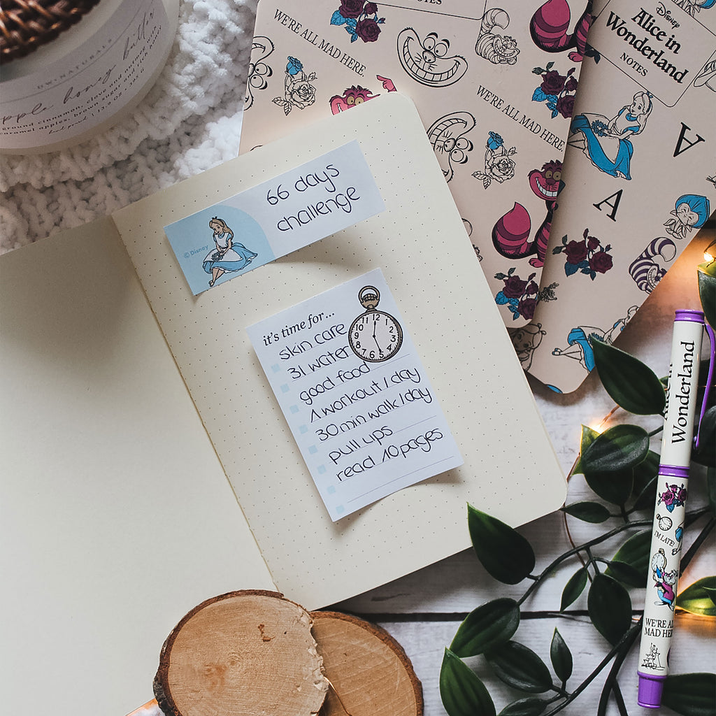 Productafbeelding Alice in Wonderland - Set van 3 Notitieboeken