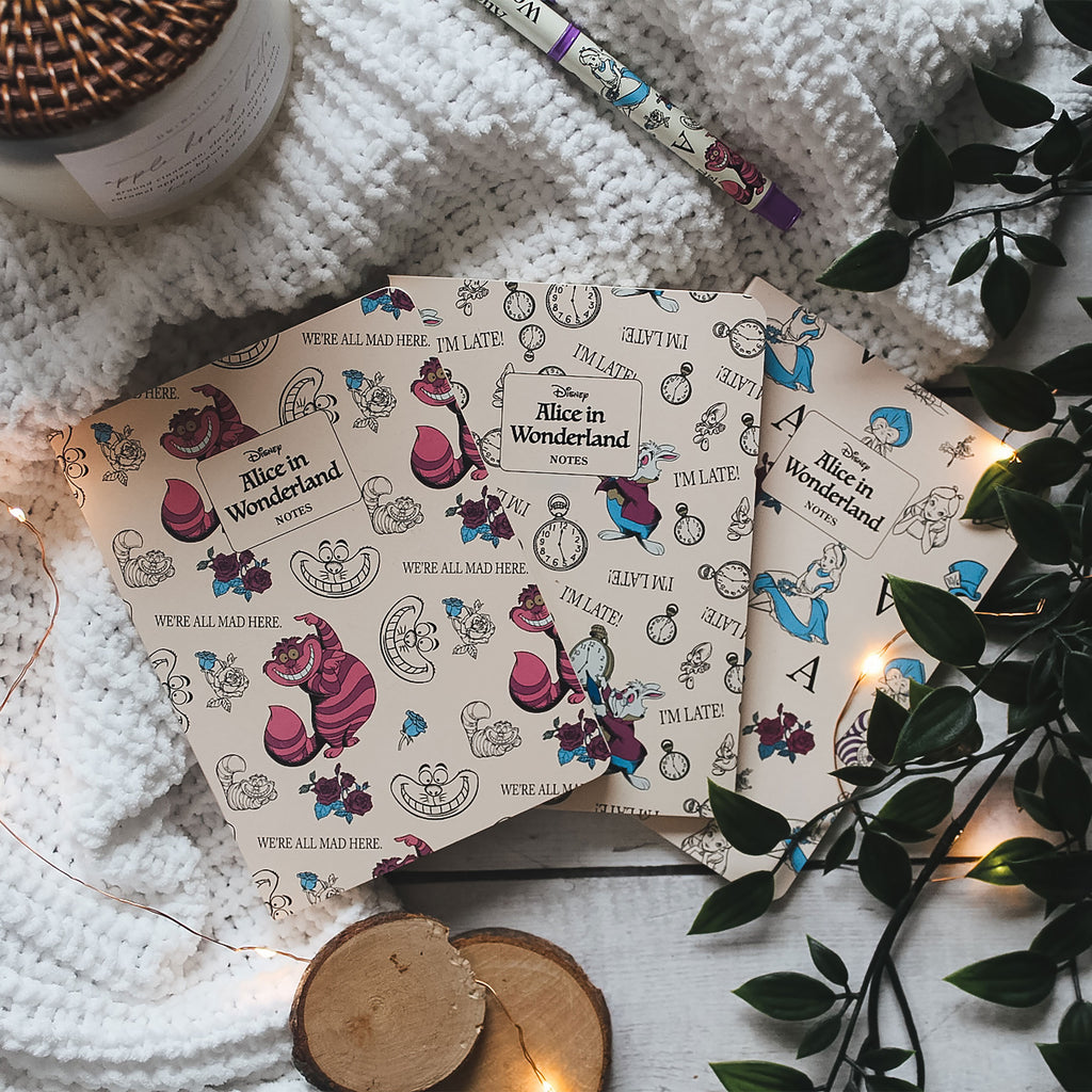 Productafbeelding Alice in Wonderland - Set van 3 Notitieboeken