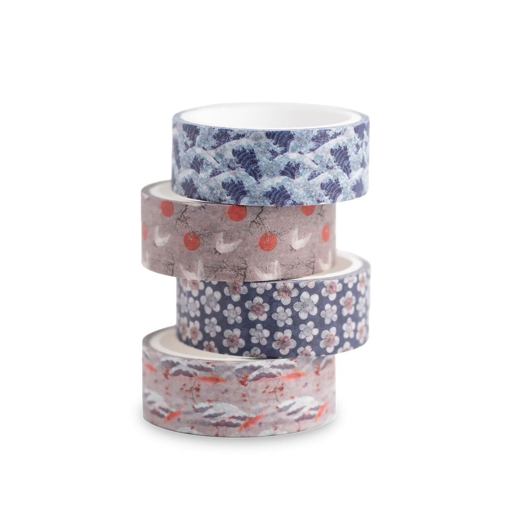 Productafbeelding De Grote Golf van Kanagawa - Katsushika Hokusai Washi Tapes 4-delige Set