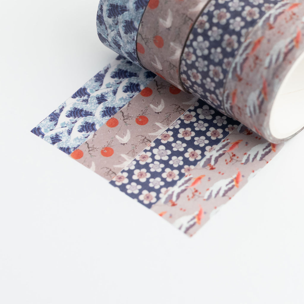 Productafbeelding De Grote Golf van Kanagawa - Katsushika Hokusai Washi Tapes 4-delige Set