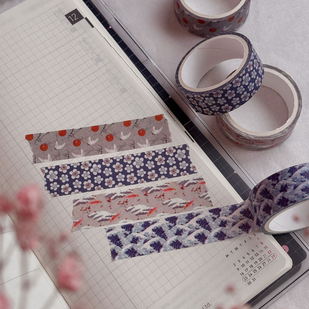 Productafbeelding De Grote Golf van Kanagawa - Katsushika Hokusai Washi Tapes 4-delige Set