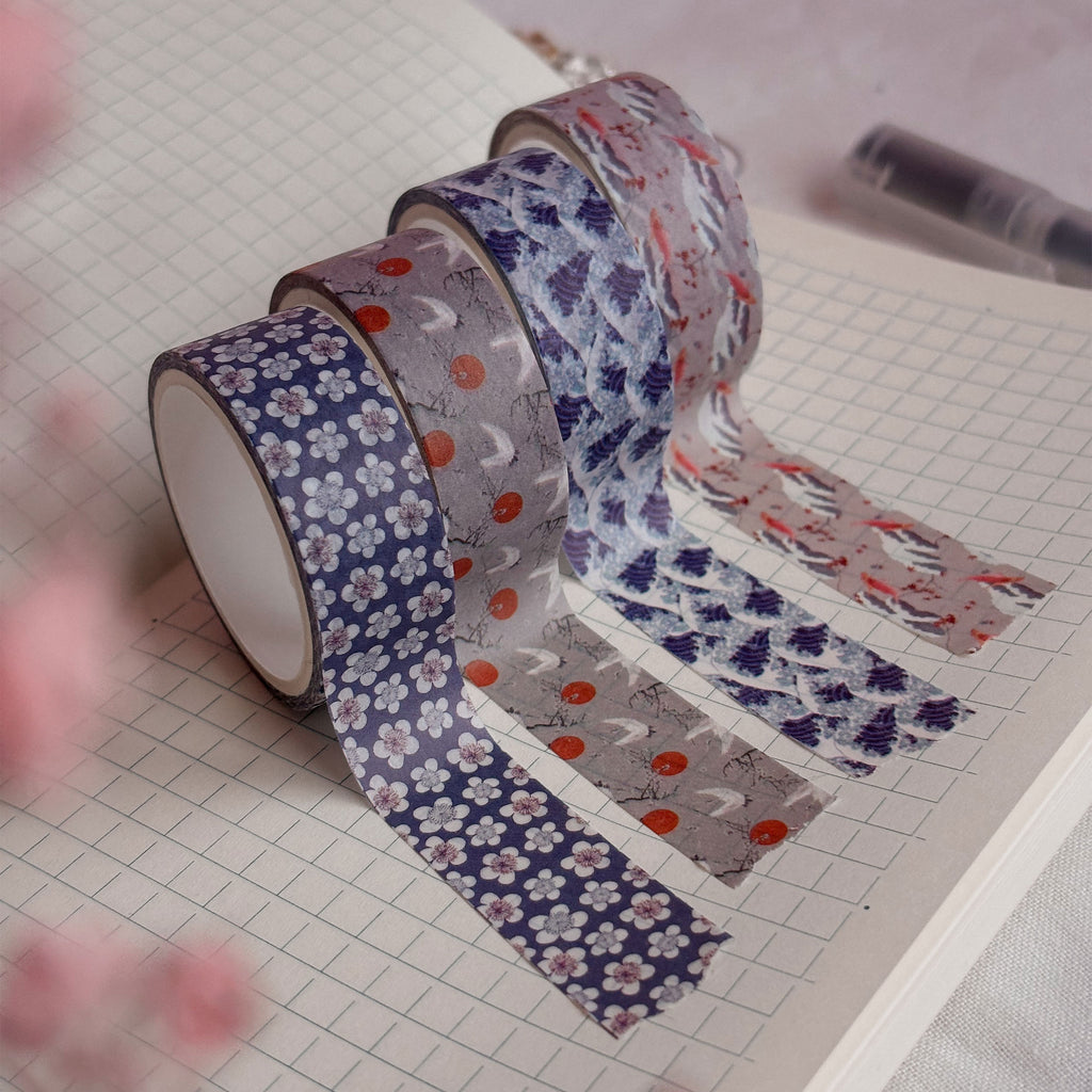 Productafbeelding De Grote Golf van Kanagawa - Katsushika Hokusai Washi Tapes 4-delige Set