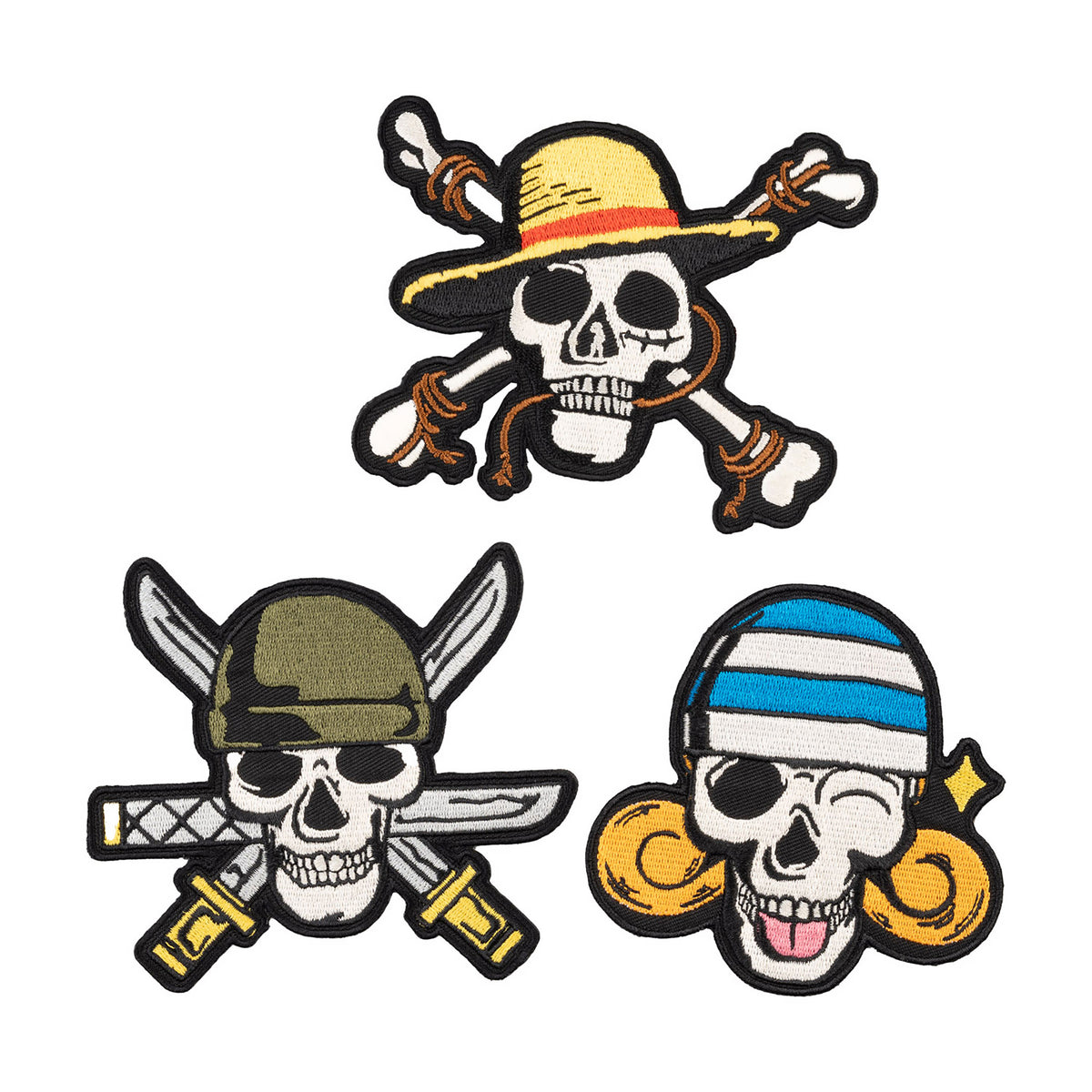 Productafbeelding One Piece - Schedelpatches 3-pack